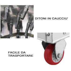 Spiumatrice per polli SP60CM Ø cm 60 automatica rotante - immagine 7